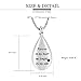 Yinplsmemory Carved Teardrop Keepsake Ashes Necklace Urn Pendant Cremation Memorial Jewelry Forever in my heart