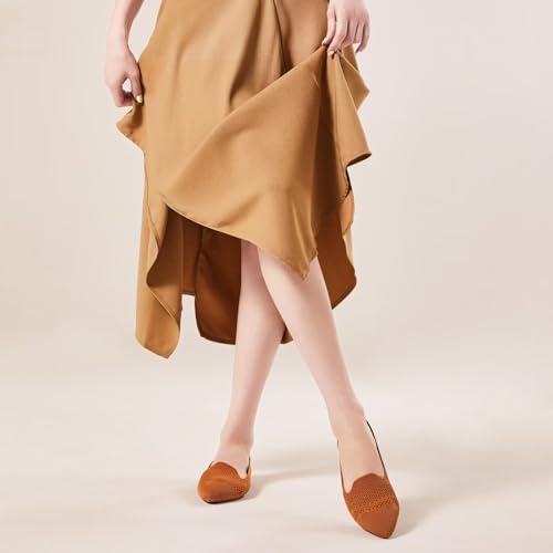 Image of Frank Mully Womens Pointed Toe Flats Knit Dress Shoes Comfort Women Shoes Softable