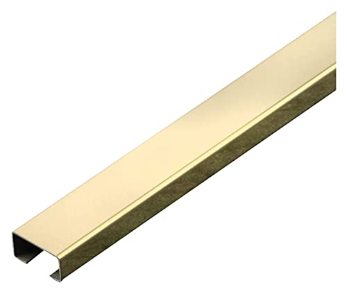 Edelstahl-Kabelkanal, Quadratischer Kabelkanal, Robust, Trittfest, 1 M Lang, Spiegel/gebürstet, Zwei Optionen, 11 Farben, Geeignet For Zuhause, Büro, Lager, Wand(Mirror Yellow Titanium,40*20mm)