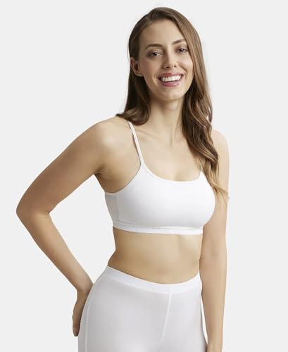Image of Jockey 1351 Women Super Combed Cotton Elastane Stretch Multiway Styled Crop Top with Adjustable Straps and StayFresh Treatment
