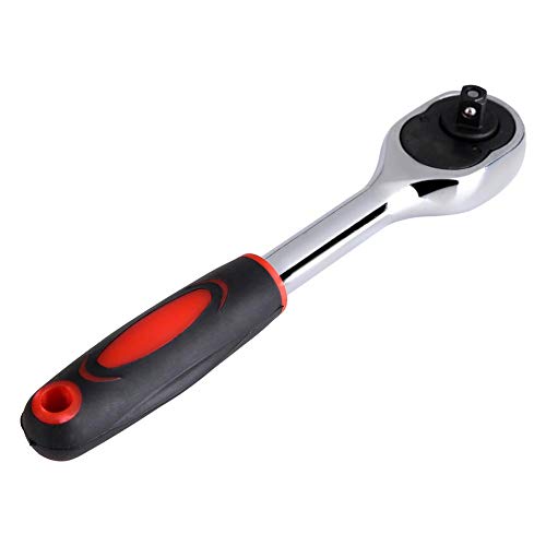 Hztyyier 1/4Inch Drive Ratchet Socket Wrench Quick Release Ratchet With Swivel Teardrop Head For Bike Car Repairing Hand Tool #TOP3