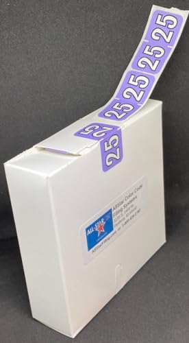 America's Favorite 25 Year Label, ROLL of 500 LT Lavender/White/Black