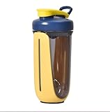 BOLT Protein Shake Bottle Mixer, Workout Drinks Blender, 100% leak proof shake bottles for protein mixes,shake bottle,680ml/22ounce, Protein Shaker for Gym Pre-workout .(YELLOW)