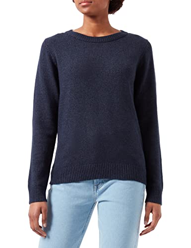 Vila Damen Strickpullover Rundhalsausschnitt O-Neck L/S Knit Top,Total...