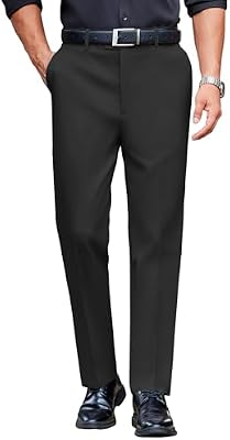 COOFANDY Men Dress Pants – Slim Fit, Expandable Waist Casual Suit Slacks