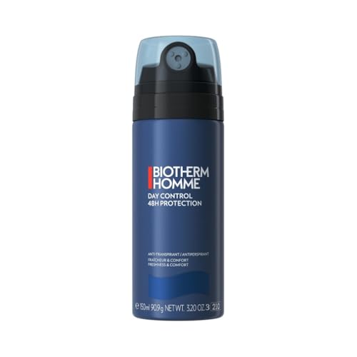 BIOTHERM Homme, Day Control 48H, Desodorante Spray 48H, Para Todo Tipo de Piel, Antitranspirante, Piel Fresca y Protegida, Day Control, 150 ml