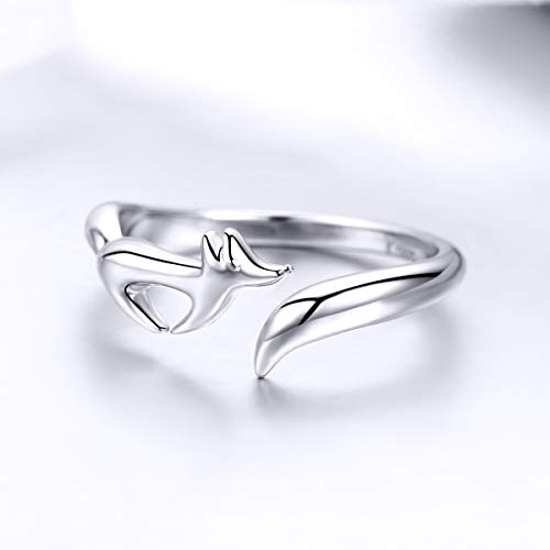 Bague queue de renard argent 925 femme le cadeau ajustable idéal - 3
