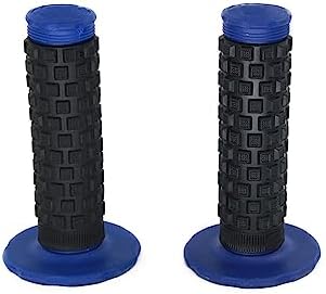 2pcs 7/8" Universal Motorcycle Hand Bar Grips Pillow Grip Anti-Slip Rubber Racing Grip for Dirt Bike Motocross YZ125 YZ250 YZ426F 450F （Blue）