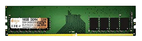 Image of Dolgix 16GB DDR4 3200MHz Desktop RAM (Memory) U-DIMM | Long-DIMM | PC4-25600 | CL-22 (1Rx8 Single Rank) 3 Year Warranty (Made in India)