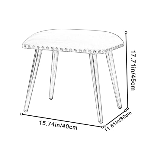 Tabouret à Chaussures Ottoman Rectangulaire Pouf Cuir Synthétique