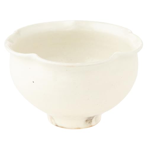 丸伊製陶 信楽焼 へちもん 小鉢 ボウル 直径約12cm 粉引窯変 ホワイト MR-3-4021
