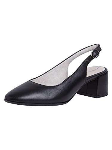 Tamaris Comfort Damen Slingpumps aus Leder Elegant, Schwarz Nappa 1...