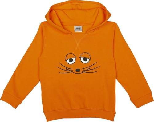 Die Sendung mit der Maus Die Maus Unisex Kapuzenpullover orange 98