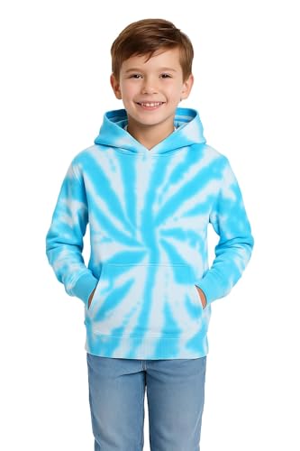 Sweat Hoodie T.D Blue pull tie dye doux pour fille et garçon