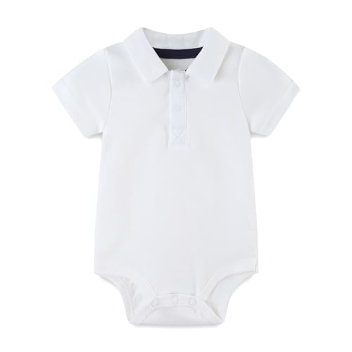 Baby Girl Collared Onsie Polo Bodysuit Boy Cotton Romper Short Sleeve 0~24M