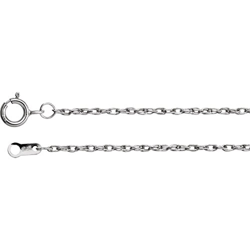 Platinum 1.3Mm Necklace 18 Inch Rope Chain With Spring Ring Jewelry Gifts For Women #TOP5