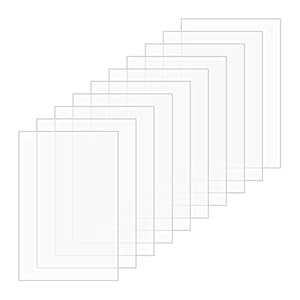 Hileyu Plexiglasplaten; transparante acrylplaten, 10 stuks; 150 x 100 x1,5 mm; vierkante acrylplaten; voor fotolijsten