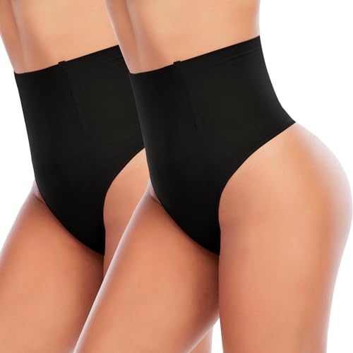 Image of Werena Tummy Control Thong Shapewear for Women Seamless Shaping Novelty Thong Panties Body Shaper Underwear