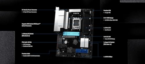 Image of ASRock B850 Rock WiFi 7 Socket AM5 ATX Motherboard, Supports AMD Ryzen 9000 /8000 /7000 Series, DDR5 8000+(OC), PCIe 5.0, WiFi 7, 2.5G LAN