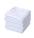 Mens White Cotton 100% Cotton handkerchiefs Pack 3PCS