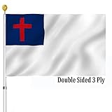 Christian Jesus Flags 3x5 Outdoor Double Sidedb Made In USA- Christianity Jesus Cross Flag Banner 3