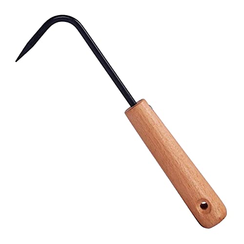 LuXianYS Désherbeur Manuel Outil, Gouge de Désherbage en Acier Inoxydable avec Poignée Bois, Extracteur de Mauvaises Herbes, Pelle de Désherbage, Sarcloir Manuel à Griffe Unique pour Le Jardin Cover
