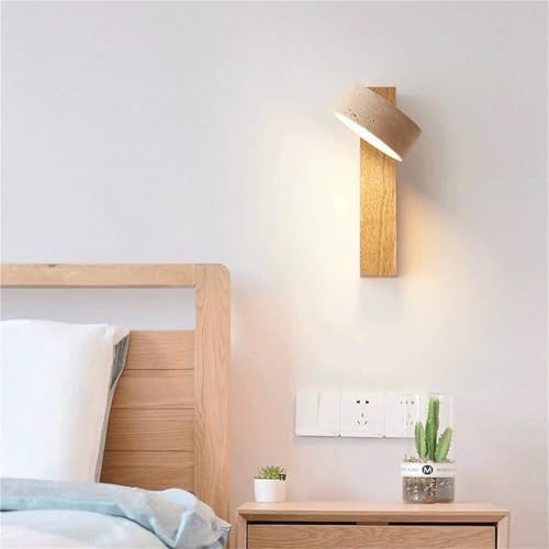Lámpara de lectura de cabecera con rotación y luz LED cálida de 3000K 3