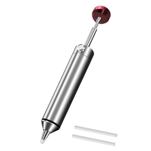 Solder Sucker Tool Desoldering Pump Solder Wick Pump with High Temperature Resistan-t Flexible Silicone Nozzle,High-Grade Aluminum Casing,Essential Accessories for The Professional Welders