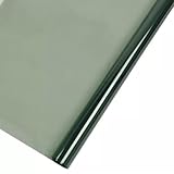WALLMATE™ One Way Mirror Window Film Daytime Privacy Heat Control Film Solar Film Non-Adhesive Window Tint for Home and Office (20' Inches by 7' Feet, Light Green Window Film)