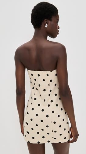 endless rose Women's Polka Dot Linen Strapless Dress3