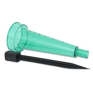 Windhager Regenmesser, Niederschlagsmesser, inklusive Erdspieß, zur genauen Regenwassermessung, 22 cm, 06244 cm grün