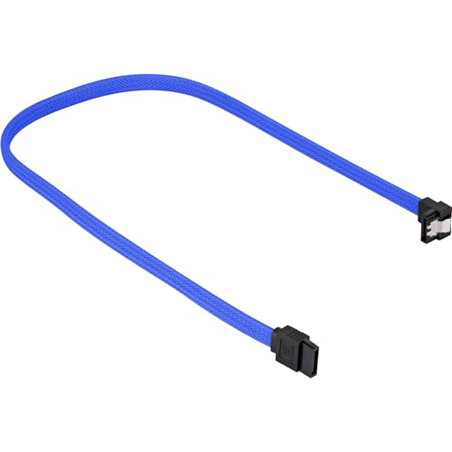 Sharkoon Cable SATA III 90° Sleeve 0.60 m Azul