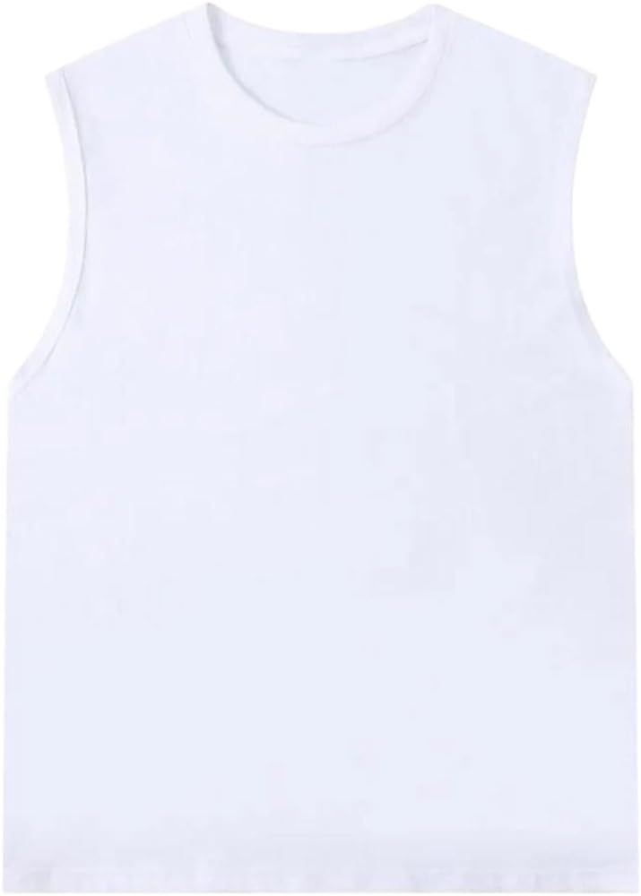 Men Tank Tops Cotton Loose Fit Sleeveless Fitness Casual Summer Vest