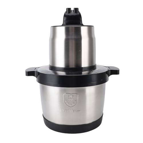 Elektrischer Fleischzerkleinerer, 6 L, 2000 W, Edelstahl-Küchenmaschine, Mixer C mit 2 Gängen für Effizientes Zerkleinern von Fleisch und Gemüse