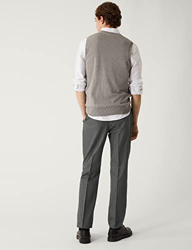 Image of Marks & Spencer Men Straight Fit Mid Rise Casual Pants