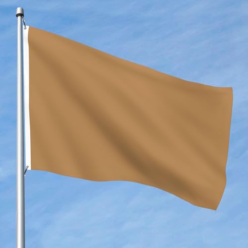 Drapeau double face marron 1,5 x 2,4 m – Bannière robuste d'extérieur - 7