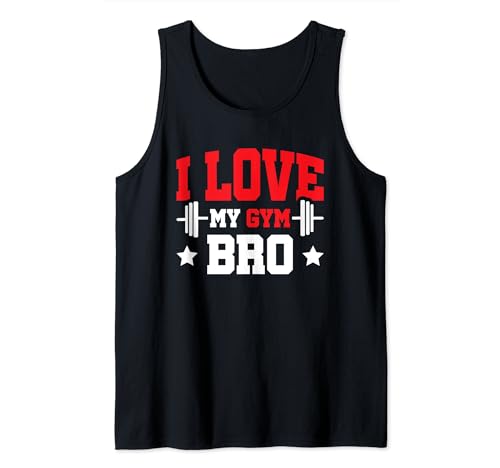 I Love My Gym Bro Canotta Tank-Top S unisex senza maniche nero