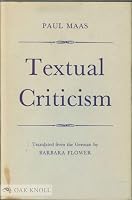 Textual Criticism 0198143184 Book Cover