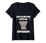 Photo Gallery donna small animal opossums funny life is better with an opossum maglietta con collo a v Photo Gallery donna small animal opossums funny life is better with an opossum maglietta con collo a v