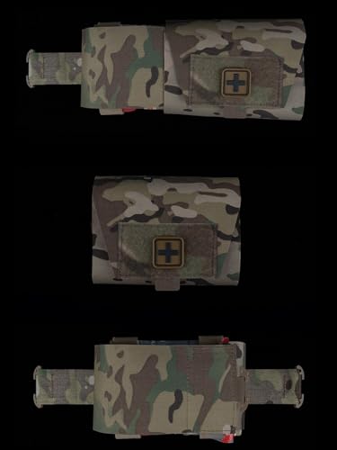 Pochette médicale micro IFAK 2 en 1 molle marron pour ceinture