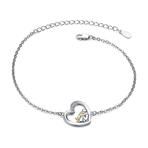 Dog Bracelet for Women 925 Silver Adjustable Paw Bracelets Jewellery Dog Gifts for Girls Cover