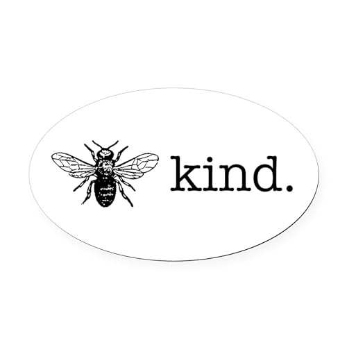 CafePress Be Kind Oval Car Magnet, Euro Oval Bumper Magnet