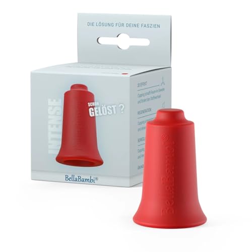 BellaBambi mini solo copa de ventosa | Masaje de vacío Intense - ideal para deportistas como masaje de fascia y puntos gatillo en caso de tensiones corporales generales | INTENSE - Rojo rubí