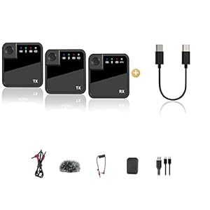 Draadloos lavalier-microfoonsysteem – Tweerichtings 2.4G draadloos reversmicrofoonsysteem – Draagbare Outdoor Ruisonderdrukking Live Microfoon