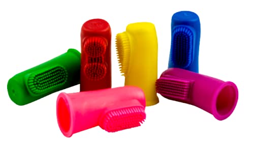 Conjunto Bolsa com Creme Dental Chocolocate e Escova Dedeira para Cães e Gatos