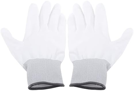 EVGATSAUTO 1 Pair Anti Static Gloves, Nylon Fiber PU Coated Palm ...