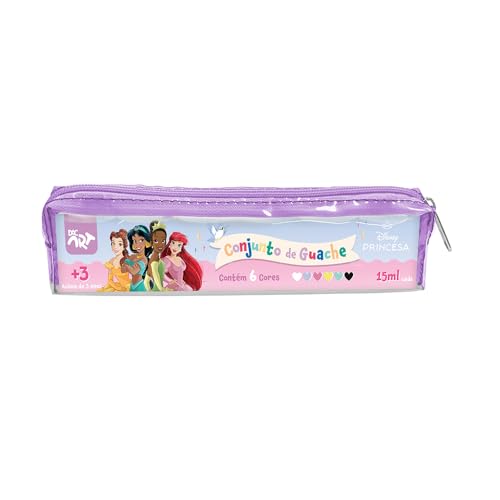 DAC - Kit Estojo com Tintas Guache com 6 Cores - Princesas