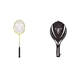 Talbot Torro Badmintonschläger Isoforce 651.8, 100% Carbon4, Long-Schaft für maximale Power, 439556 3/4 Badminton-Schlägerhülle, 449156