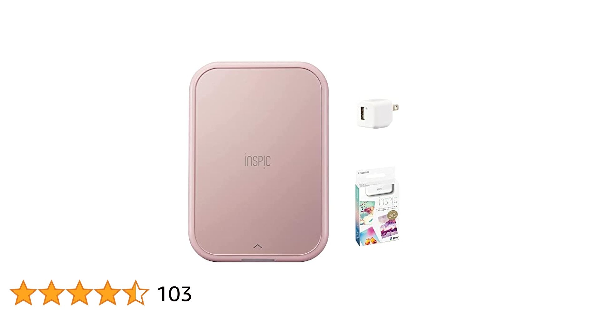 美品　Canon iNSPiC PV-223 ホワイト 用紙8枚 Amazon.co.jp: キヤノン スマホ用フォトプリンタ iNSPiC PV-223