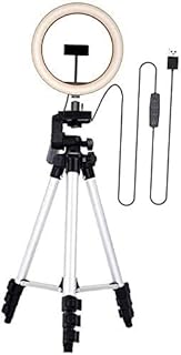 EPANO Led Ring Fill Light And Tripod Set With Phone Holder 3-color Light Dimmable 360° Angle Ajustable For Live Stream for Phone Video Recording, Live Stream (Color : A)